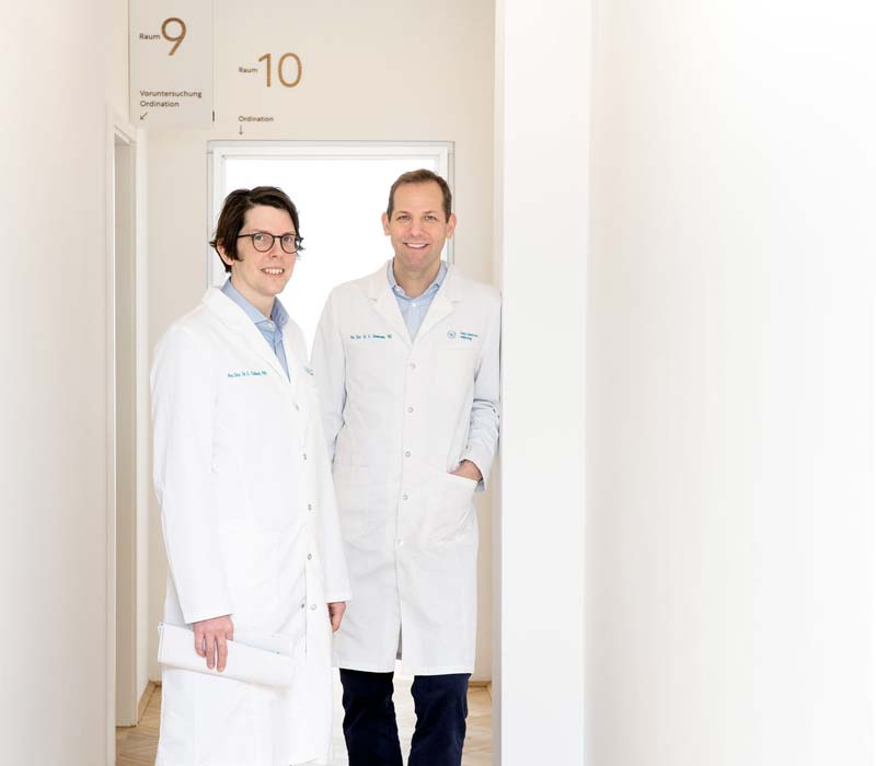 Dr. Georg Goliasch und Dr. Klaus Distelmaier in der Ordination Herz Zentrum Währing 1080 Wien.