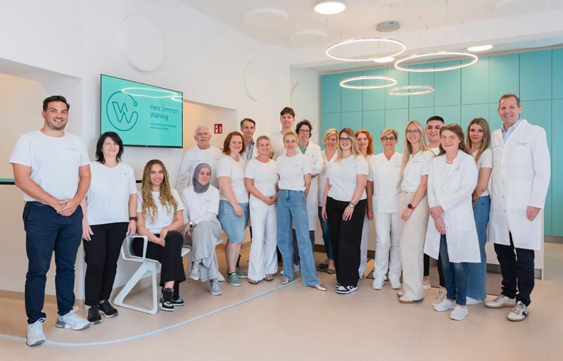 Gruppenfoto unseres Teams im Herz Zentrum Währing.